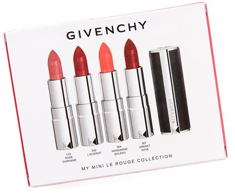 givenchy le rouge mini 5 pc set|Givenchy Holiday 2019 Le Rouge Mini Lipstick Set Review.